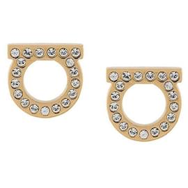 Orecchini a lobo Gancini Crystal - Salvatore Ferragamo