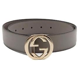 Ledergürtel für Damen mit goldfarbenem GG-Verschluss aus Metall - Gucci
