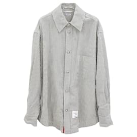 Giacca-camicia in seersucker a righe in lana - Thom Browne