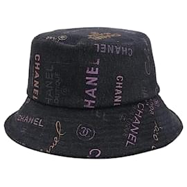 CC Multi Logo Denim Bucket Hat - Chanel
