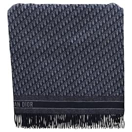 Neue Oblique Cashmere Decke Navy - Dior