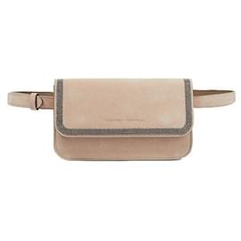 Borsa cintura in camoscio Brunello Cucinelli