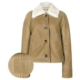 Loewe Chaqueta con cuello de borreguillo Camel