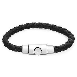 Salvatore Ferragamo Braided Leather Men's Bracelet