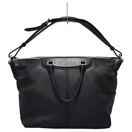 Schultertasche Tote aus schwarzem Leder - Tod's