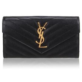Saint Laurent Monogram Flap Long Wallet