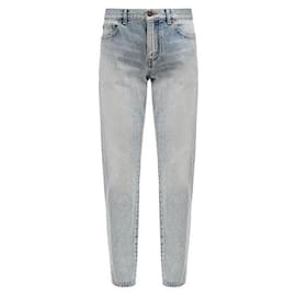 Boyfriend Jeans en denim azul vintage - Saint Laurent