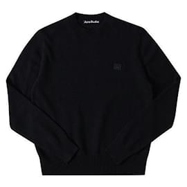 Acne Schwarzer Stoffpullover Herren