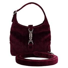 Gucci Borsa Jackie Small Tote e Borsa a Tracolla in Velluto Viola