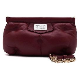 Maison Martin Margiela Borsa a spalla e crossbody Glam Slam in pelle rossa con catena dorata