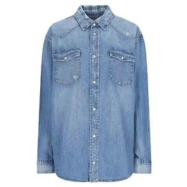 Ralph Lauren Camisa Western de Denim Ajuste Oversized