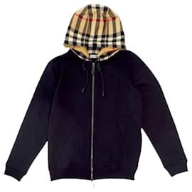 SAMUEL Check Hooded Cotton Zip-Up - Burberry