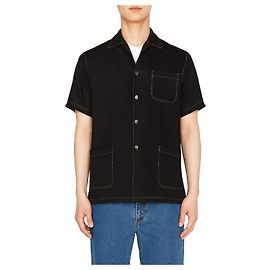 Maison Martin Margiela Maison Margiela Stitch Logo Hemd aus Rayon-Twill