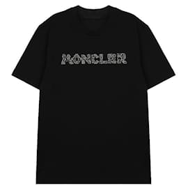 Moncler T-Shirt mit kurzen Ärmeln, Grafik-Lettering-Logo