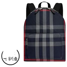 Sac à dos House Check Jeff en toile Navy - Burberry