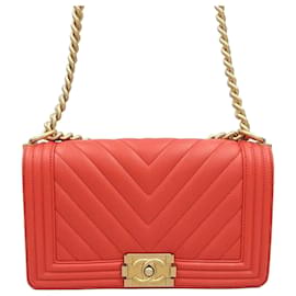 Boy Flap Bag Chevron Medium Gold Series - Chanel