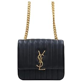 Saint Laurent Borsa a tracolla media Vicky in pelle Grand Poudre