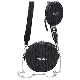 Miu Miu Borsa a tracolla multi Round Matelassé Logo Strap