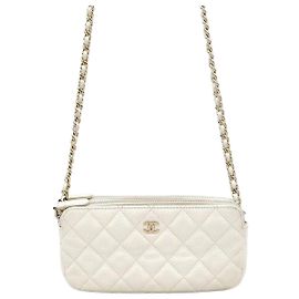 Chanel Borsa a tracolla Caviar WOC Mini Double Zip Chain