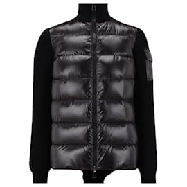 Moncler Gesteppter Wollcardigan Schwarz