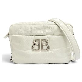 Borsa a tracolla Balenciaga Monaco Arena in pelle di vitello con catena