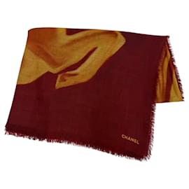 Xale de cashmere Chanel Bordeaux