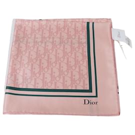 Foulard Quadrato Dior in Seta Rosso