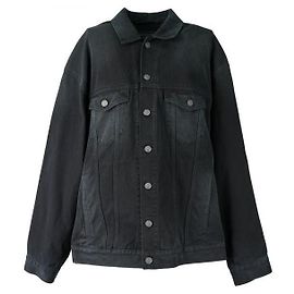 Balenciaga Giacca in denim con logo sul retro