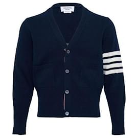Cardigan de lana con cuello en V Luna New Year Horse Intarsia - Thom Browne