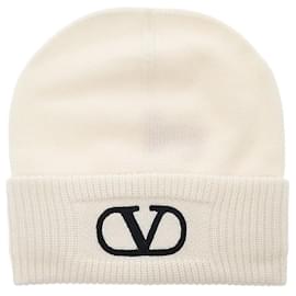 Signature Logo Damen-Beanie aus Wolle LZC - Valentino