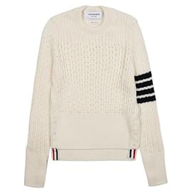 Pullover de lã Bar Pointelle - Thom Browne