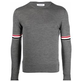 Thom Browne Armband aus Wollstrick Braun