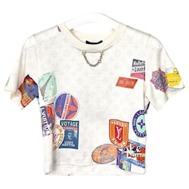 Camiseta Crop Top Mahina Patch Print sin usar - Louis Vuitton