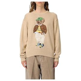 Ralph Lauren Bear Baumwollpullover mit Rundhalsausschnitt