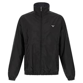Reversible Nylon Zip-Up Jacket - Prada