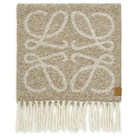 Sciarpa in lana di alpaca Anagram Beige White - Loewe