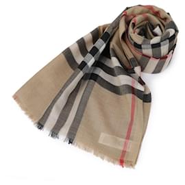 Sciarpa a quadri in lana e seta - Burberry