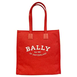 CRYSTALIA Signature Logo Tote Bag Red - Bally
