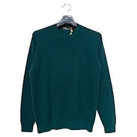 Loro Piana Runder Strickpullover aus Kaschmir in Grün