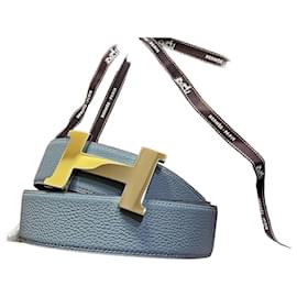 Hermès Classic Black Mint Reversible Gürtel Large Gold