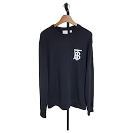 Felpa TV Black TB Monogram Patch - Burberry