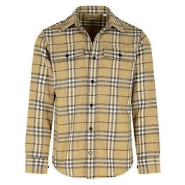 Burberry Camisa de lã xadrez oversized