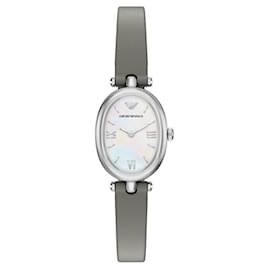 Armani Orologio in pelle da donna Sinfonia Mother-of-Pearl