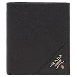 Prada Saffiano Metal Logo Bifold Wallet QME