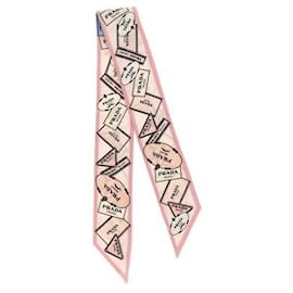 Skinny Scarf in Twill di Seta Stampato - Prada