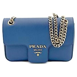 Prada Borsa a tracolla con catena in Saffiano