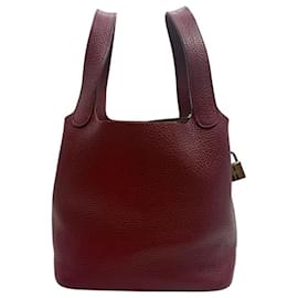 Hermès Picotin Clemence Rouge Ash