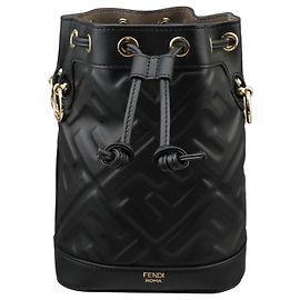 Fendi Borsa a secchiello in pelle Montrez Black ANWT