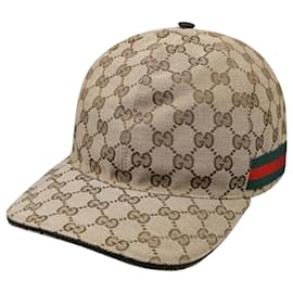 Gucci Baseball-Kappe aus Canvas Beige KQWBG