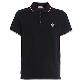 Piqué-Poloshirt aus Baumwolle mit farbigen Akzenten - Moncler